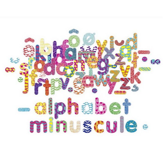 Vilac Drevené magnetky písaná abeceda 81ks