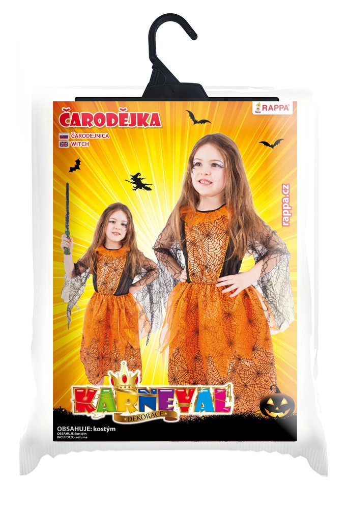 Detský kostým oranžový Halloween (M)