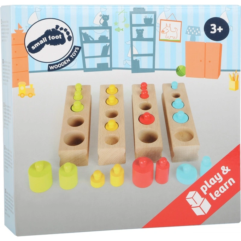 Small Foot Drevené vkladacie farebné závažia