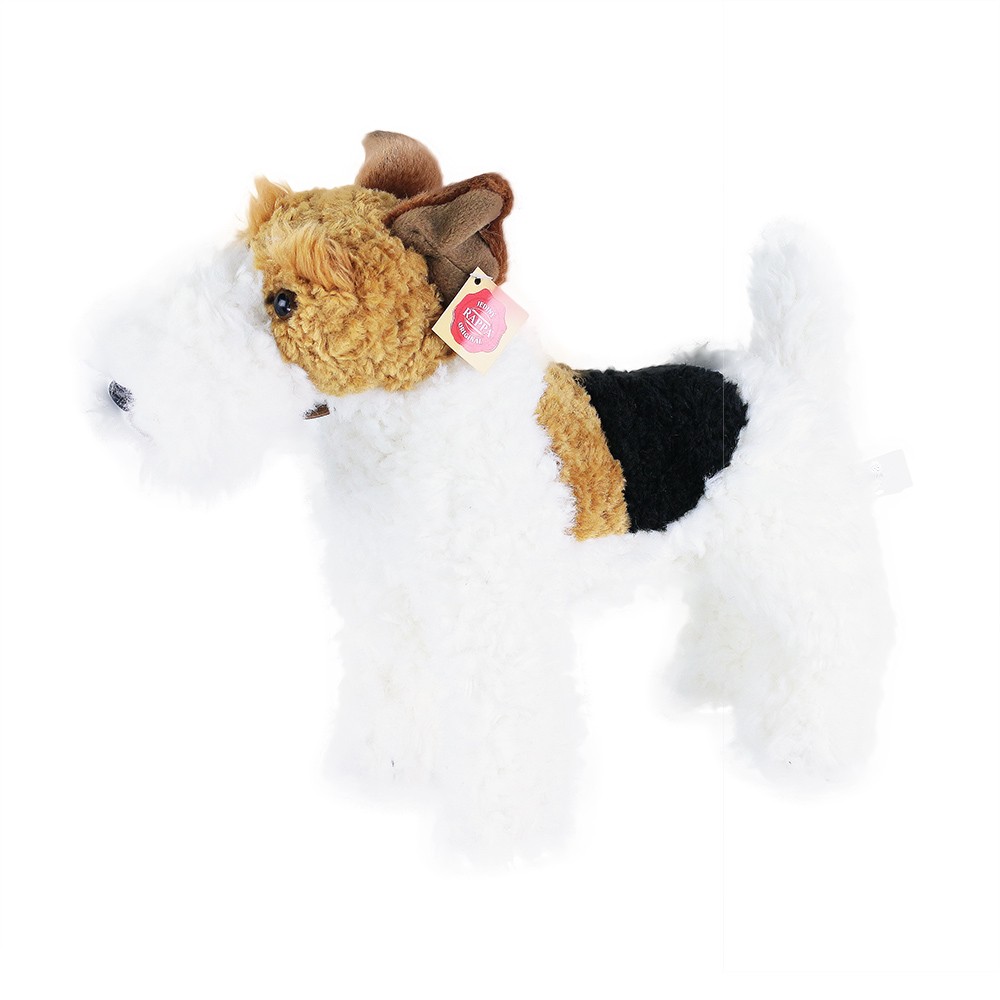 Plyšový pes Foxteriér Dášenka stojaca, 30 cm