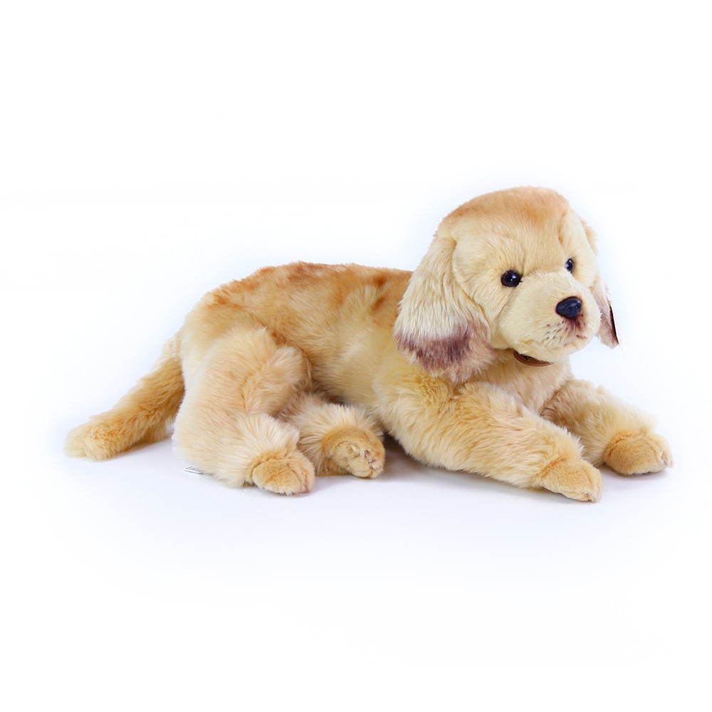 Plyšový pes Zlatý retriever ležiaci, 32 cm