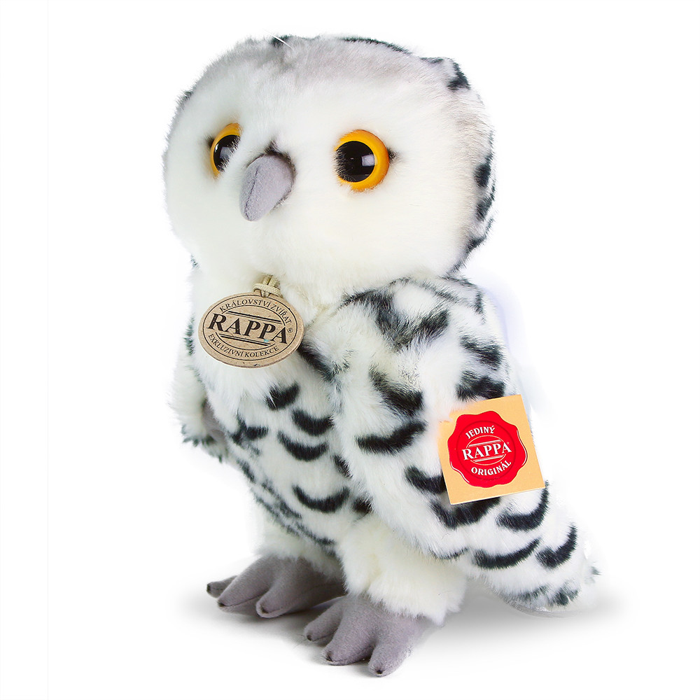 Plyšová biela sova 25 cm, ECO - Friendly