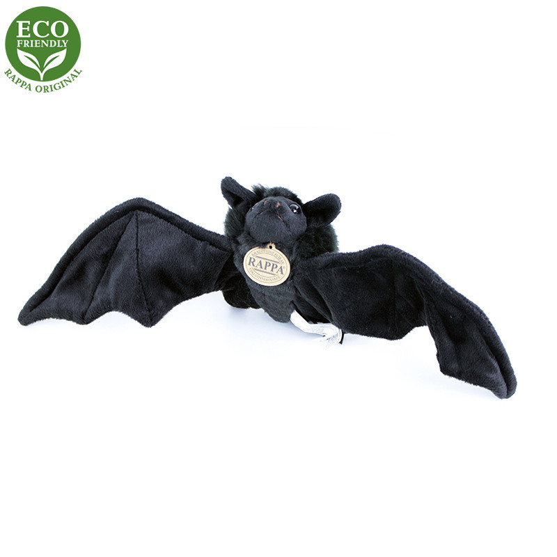 Plyšový netopier čierny, 16 cm, ECO - Friendly