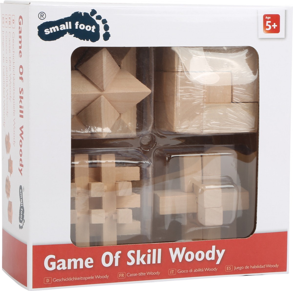 Small Foot Drevené hlavolamy set 4ks