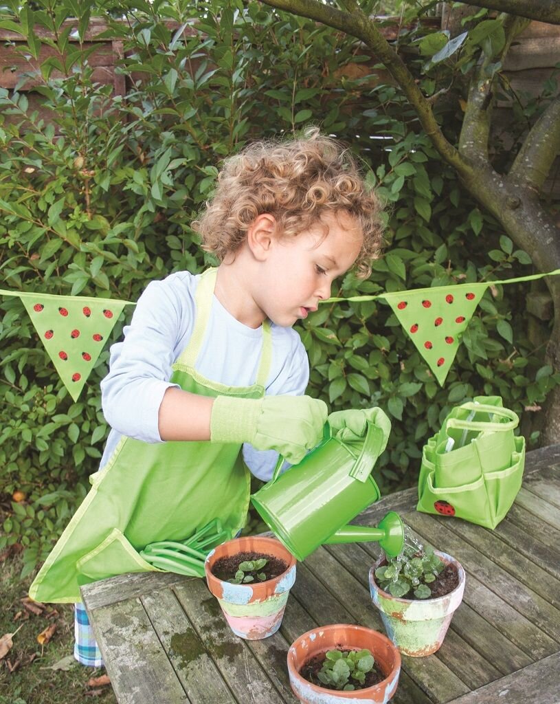 Bigjigs Toys Zahradná zástera zelená s lienkou