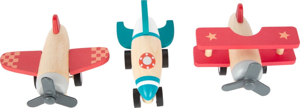 Small Foot Drevené naťahovacie lietadlá 3 ks