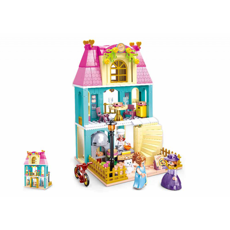 Sluban Girls Dream Village M38-B0875 Dvojposchodový dom s podkrovím