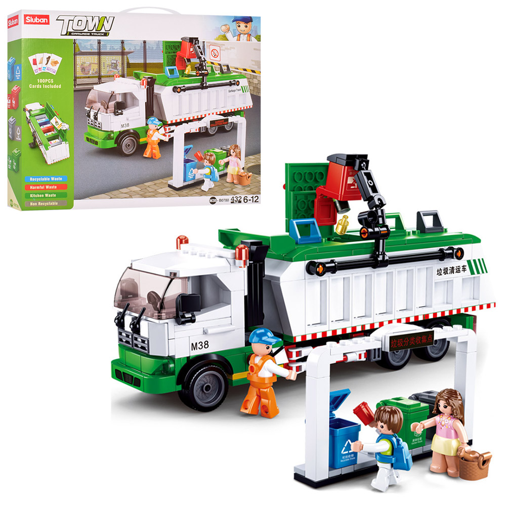 Sluban Town M38-B0780 Smetiarske recyklačné vozidlo