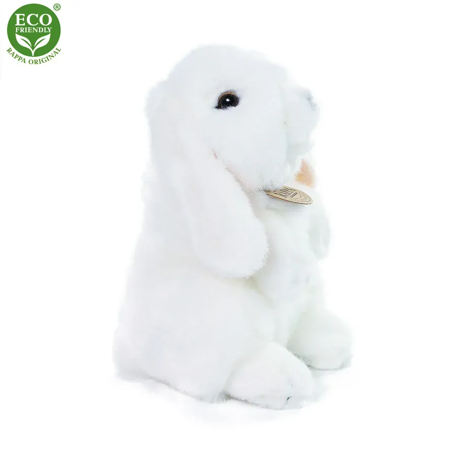 Plyšový králik biely stojaci 18 cm, ECO - Friendly