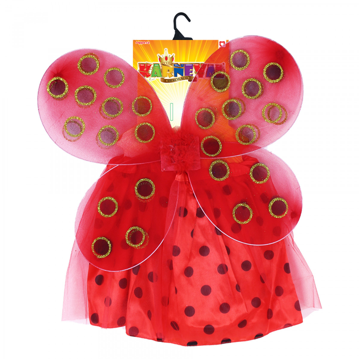 Detský kostým Tutu sukňa lienka s krídlami