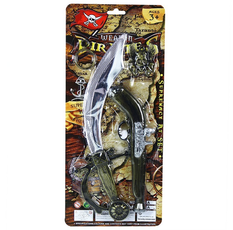 Pirátska sada s pištoľou a šabľou