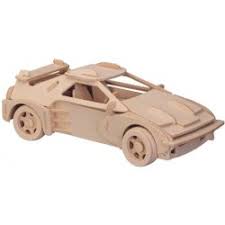 Woodcraft Drevené 3D puzzle malé Ferrari