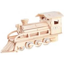 Woodcraft Drevené 3D puzzle lokomotíva