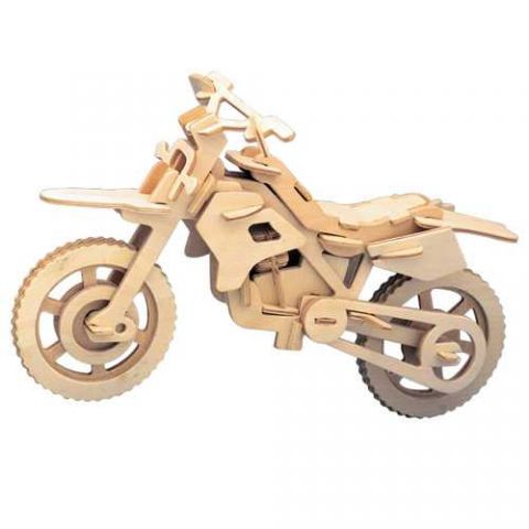 Woodcraft Drevené 3D puzzle motorka terénna