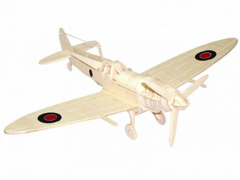 Woodcraft Drevené 3D puzzle lietadlo Spitfire