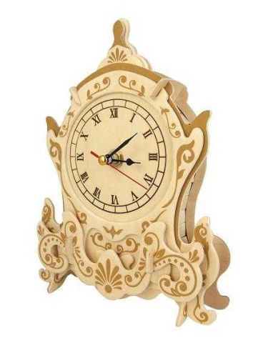 Woodcraft drevené 3D puzzle hodiny II