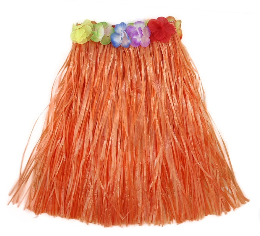 Sukňa Hawaii detská 45 cm, oranžová