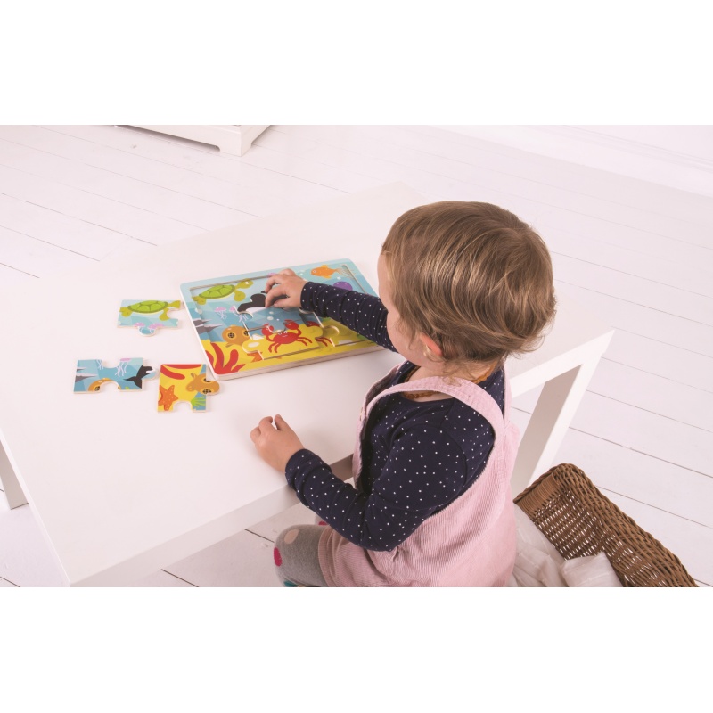 Bigjigs Toys Drevené puzzle  morský svet