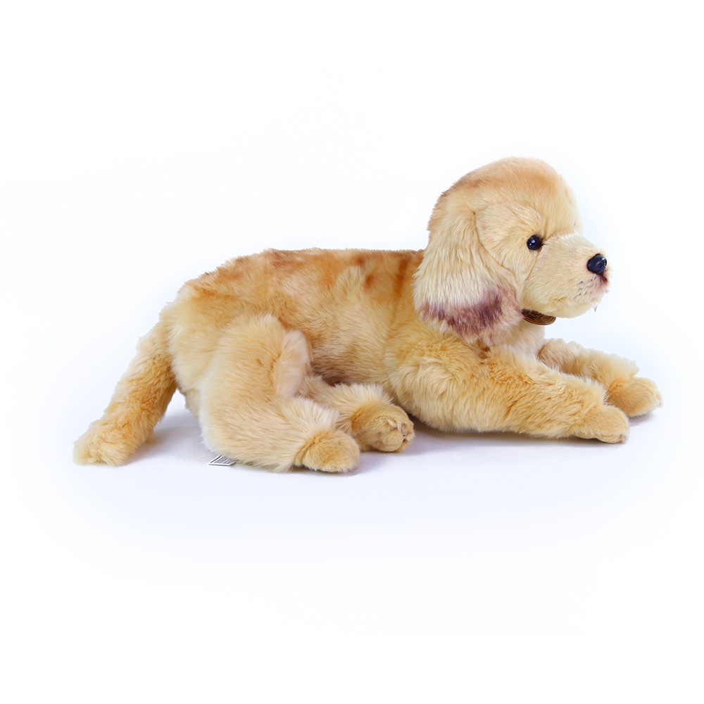 Plyšový pes Zlatý retriever ležiaci, 32 cm