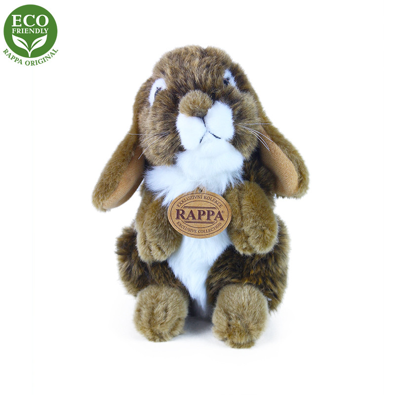Plyšový zajac hnedý stojaci, 18 cm, ECO - Friendly