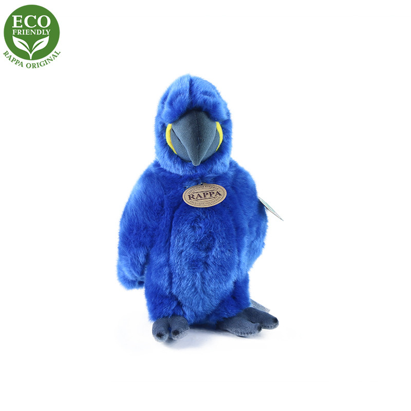 Plyšový papagáj Ara Hyacintová stojaca, 23 cm, ECO - Friendly