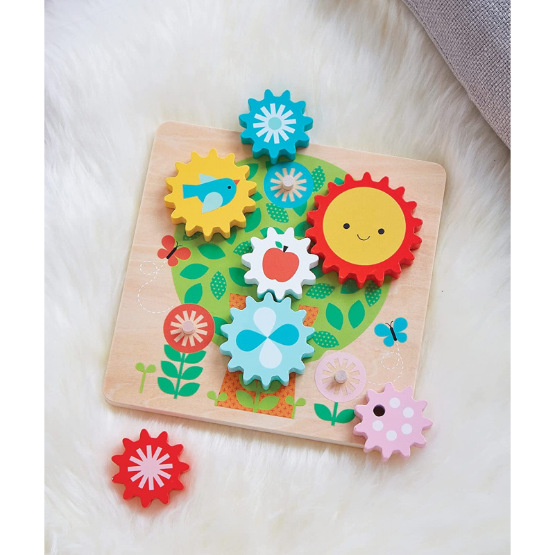 Petit Collage Puzzle ozubené kolieska stromček