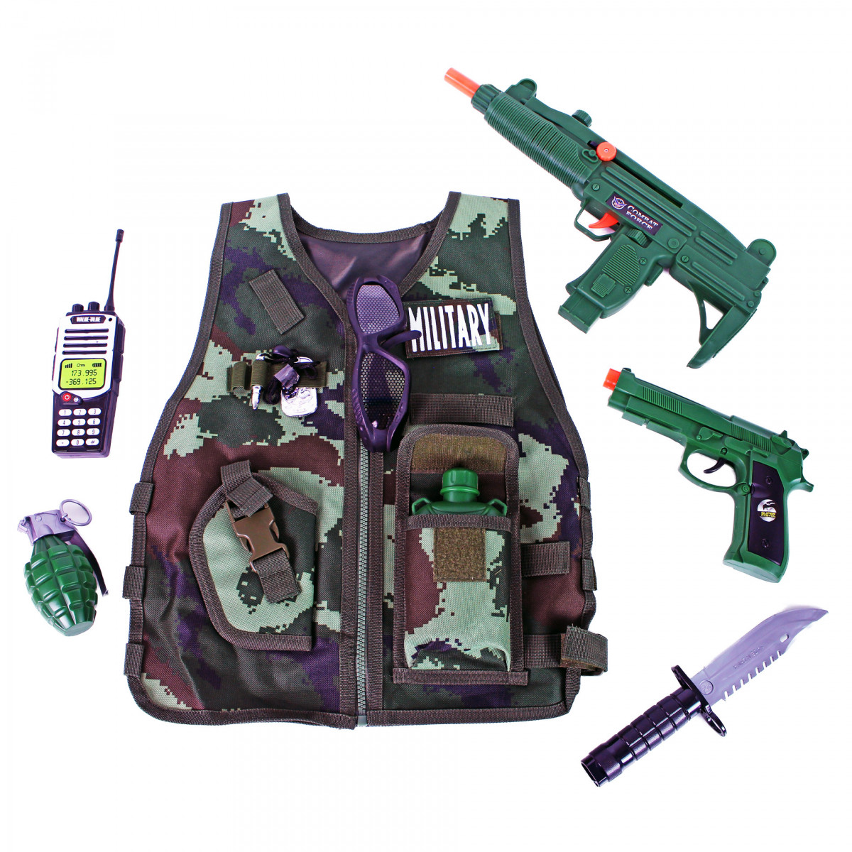 Detská sada Vojenská vesta s príslušenstvom