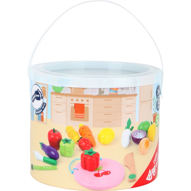 Small Foot Drevený magnetický set ovocie a zelenina