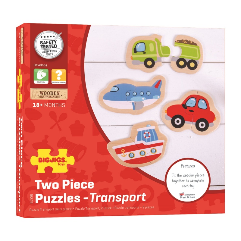 Bigjigs Toys Easy Puzzle - Dopravné prostriedky