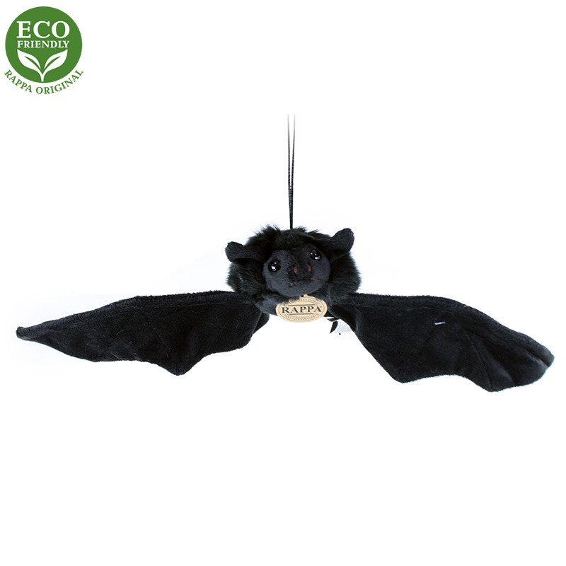 Plyšový netopier čierny, 16 cm, ECO - Friendly