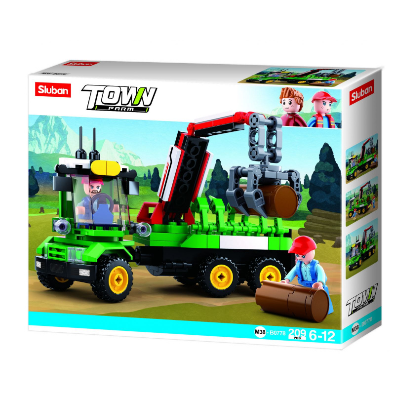 Sluban Town M38-B0778 Traktor s prívesom na polená