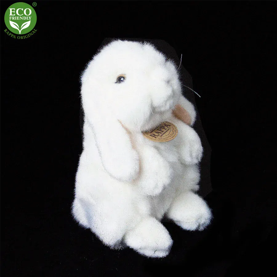 Plyšový králik biely stojaci 18 cm, ECO - Friendly