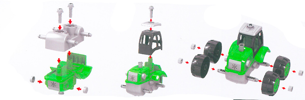 Traktor skrutkovací s drevom