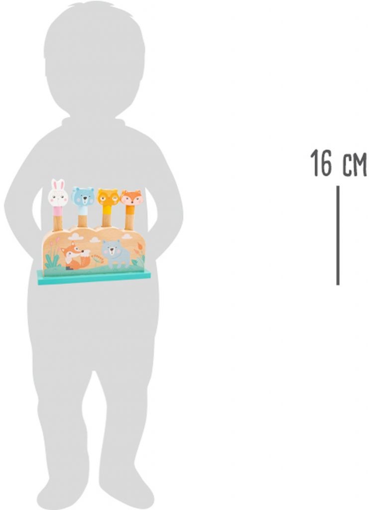 Small Foot Drevená vystreľovacia hra zvieratká