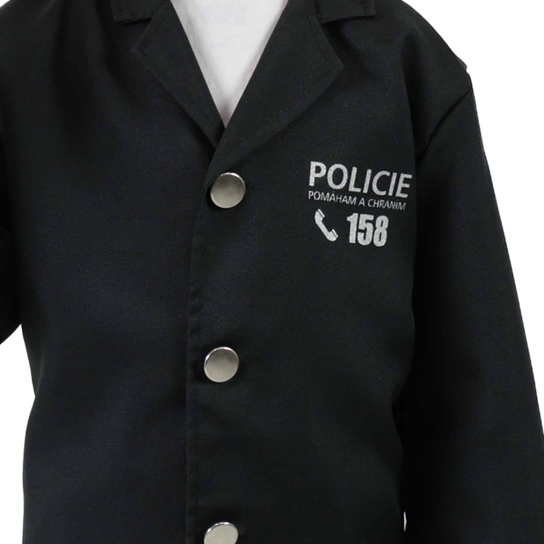 Detský kostým Policajt s čiapkou a českou potlačou (M)