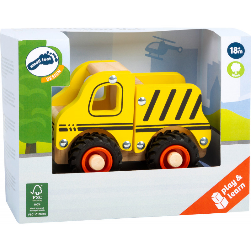 Small Foot Drevené nákladné auto žlté