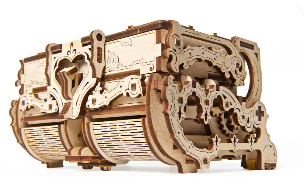 Ugears Drevené 3D mechanické Puzzle Starožitná šperkovnica