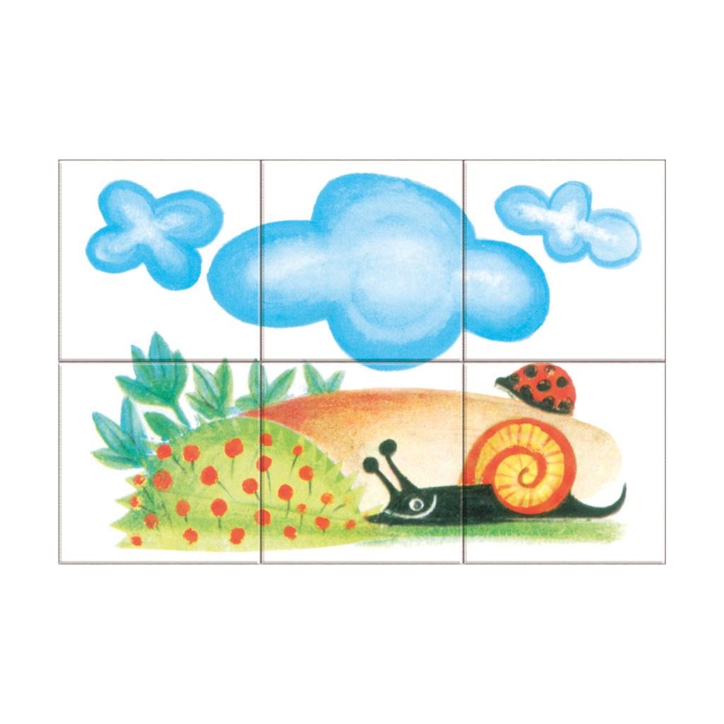 Dino drevené kocky Kačica 6 ks