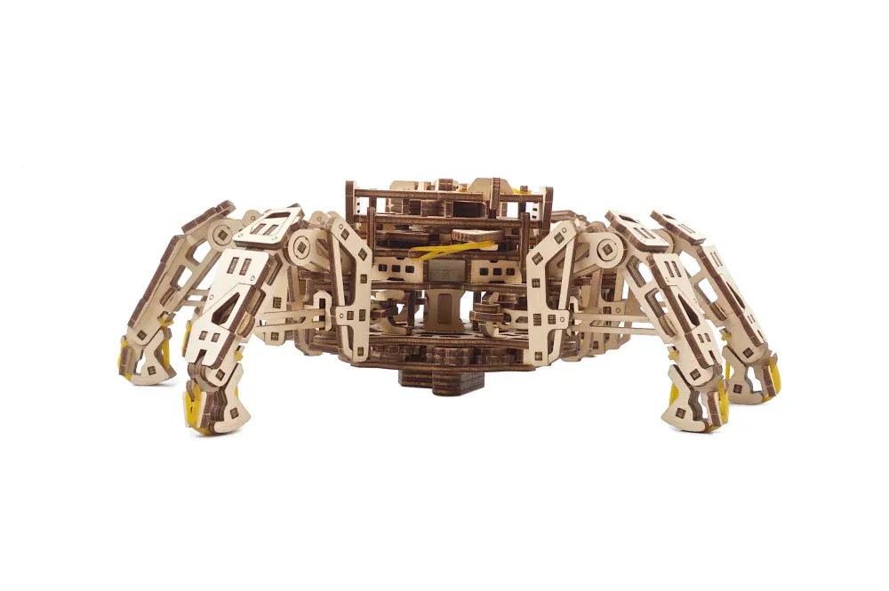 Ugears 3D drevené mechanické puzzle Šesťnohý prieskumník (hexapod)