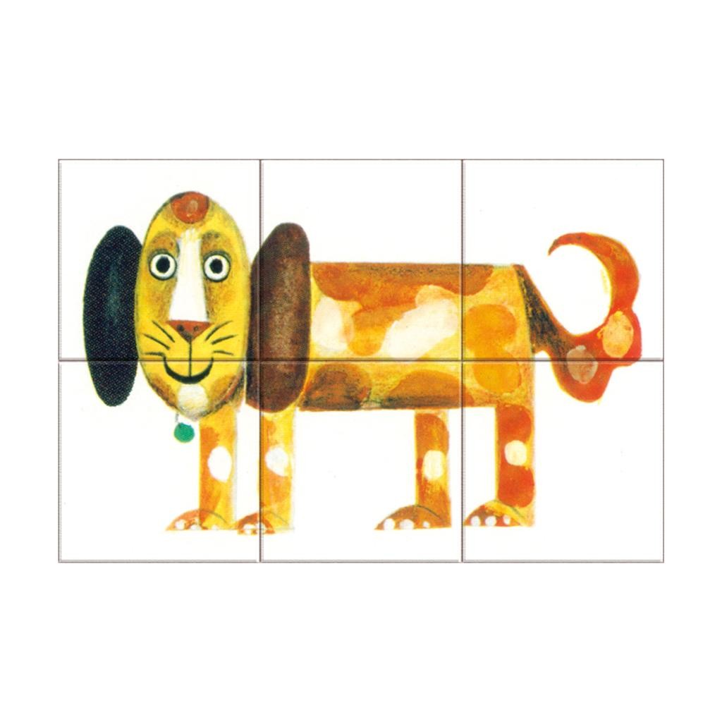 Dino drevené kocky Kačica 6 ks