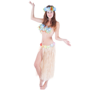 Sukňa Hawaii dospelá 72 cm, prírodná
