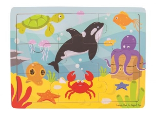 Bigjigs Toys Drevené puzzle  morský svet