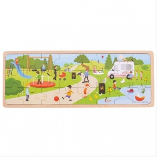 Bigjigs Toys drevené puzzle - V parku