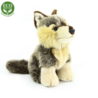 Plyšový vlk sediaci, 18 cm, ECO - Friendly