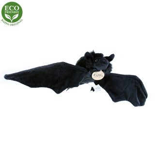 Plyšový netopier čierny, 16 cm, ECO - Friendly