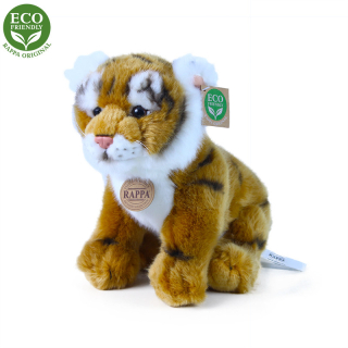 Plyšový tiger hnedý sediaci, 25 cm, ECO - Friendly