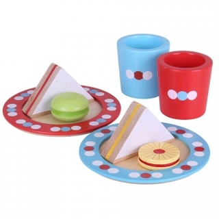 Bigjigs Toys Bodkovaná desiatová sada