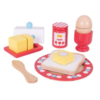 Bigjigs Toys - Drevené hračky - Raňajková sada