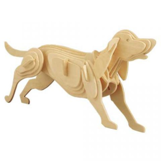 Woodcraft Drevené 3D puzzle pes