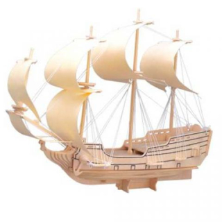 Woodcraft Drevené 3D puzzle loď plachetnica Orol